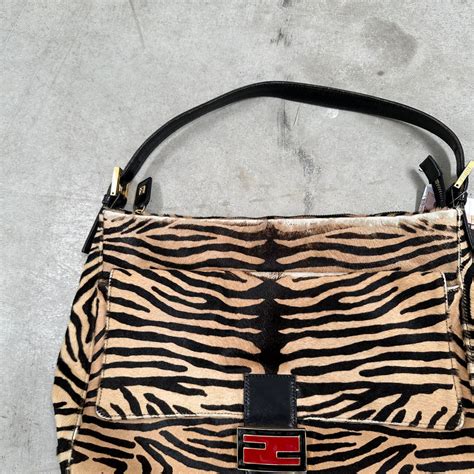 zebra fendi bag|fendi baguette size.